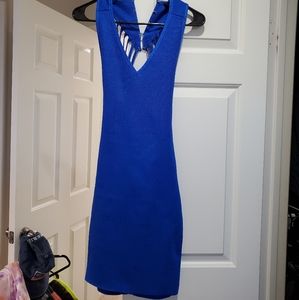 Royal blue bandage dress